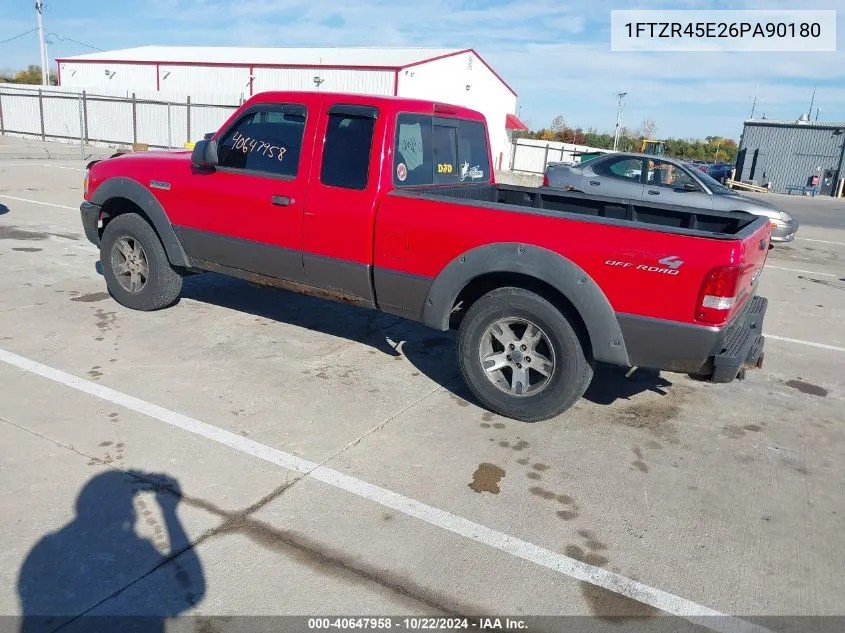 2006 Ford Ranger Fx4 Level Ii/Fx4 Off-Road/Sport/Xlt VIN: 1FTZR45E26PA90180 Lot: 40647958