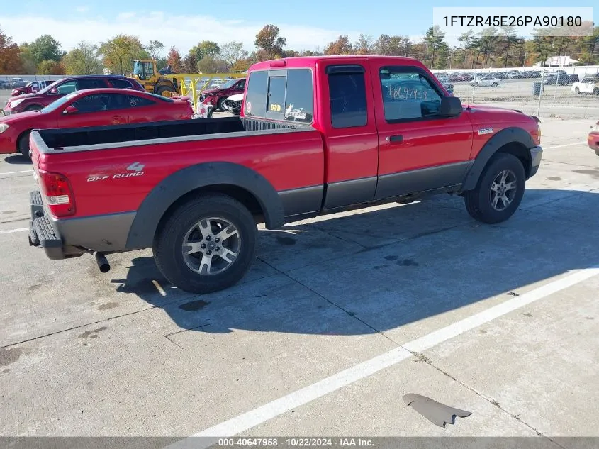 2006 Ford Ranger Fx4 Level Ii/Fx4 Off-Road/Sport/Xlt VIN: 1FTZR45E26PA90180 Lot: 40647958