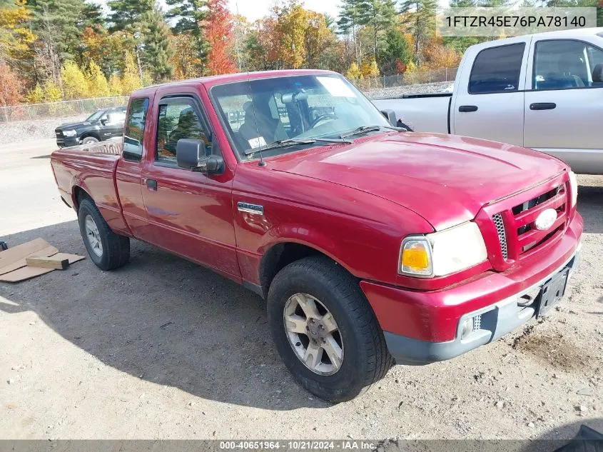 2006 Ford Ranger Super Cab VIN: 1FTZR45E76PA78140 Lot: 40651964