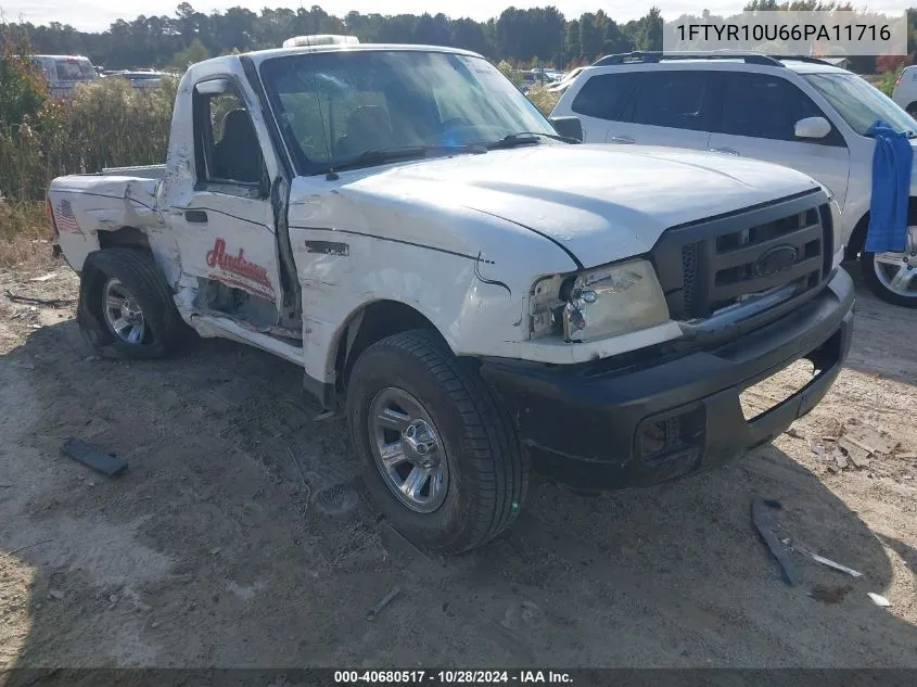 2006 Ford Ranger VIN: 1FTYR10U66PA11716 Lot: 40680517