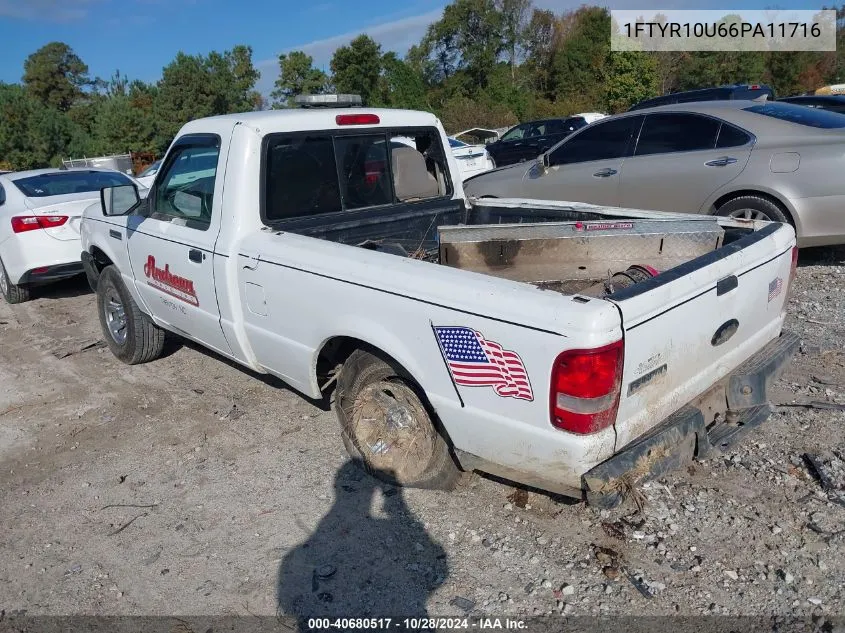 2006 Ford Ranger VIN: 1FTYR10U66PA11716 Lot: 40680517