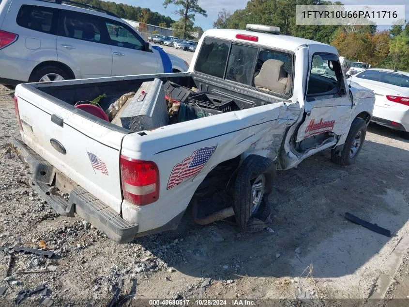 2006 Ford Ranger VIN: 1FTYR10U66PA11716 Lot: 40680517