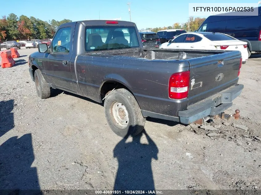 2006 Ford Ranger Xl/Xlt VIN: 1FTYR10D16PA02535 Lot: 40691931