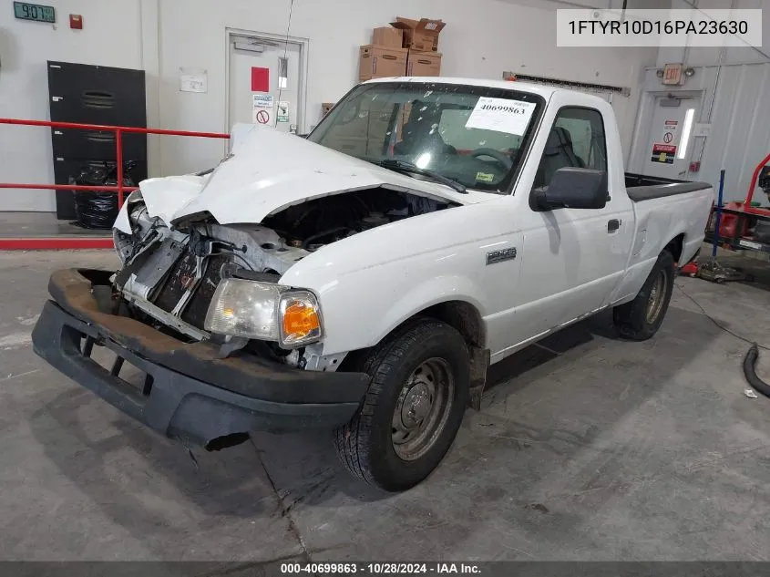 2006 Ford Ranger Xl/Xlt VIN: 1FTYR10D16PA23630 Lot: 40699863