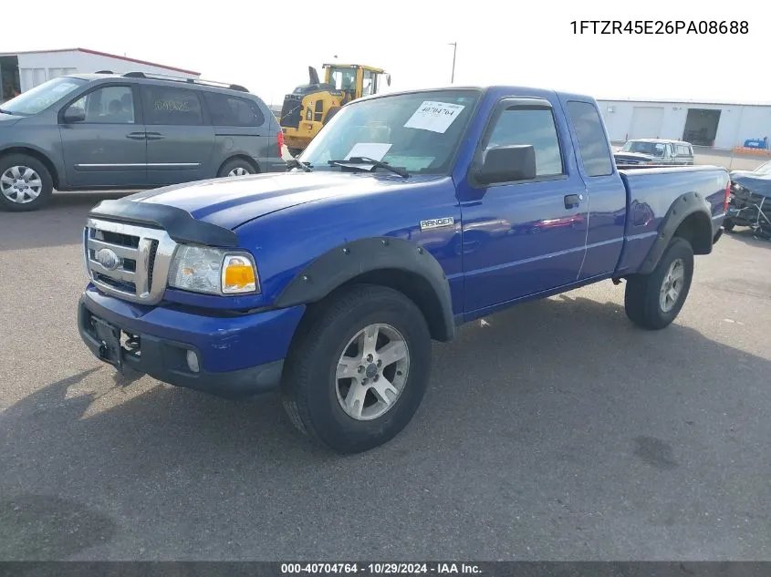 2006 Ford Ranger Fx4 Level Ii/Fx4 Off-Road/Sport/Xlt VIN: 1FTZR45E26PA08688 Lot: 40704764