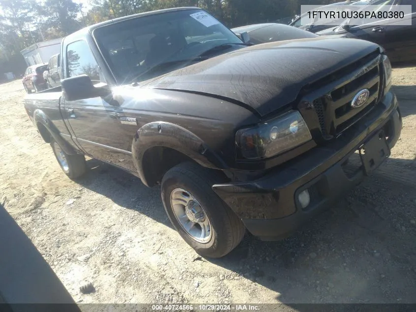 2006 Ford Ranger Sport/Stx/Xl/Xlt VIN: 1FTYR10U36PA80380 Lot: 40724566