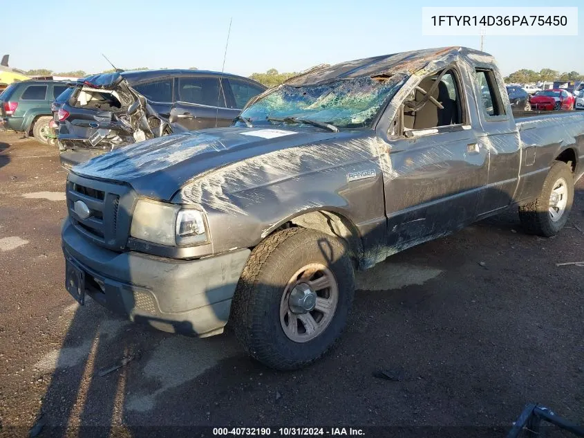 2006 Ford Ranger Xl/Xlt VIN: 1FTYR14D36PA75450 Lot: 40732190