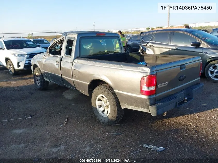 2006 Ford Ranger Xl/Xlt VIN: 1FTYR14D36PA75450 Lot: 40732190