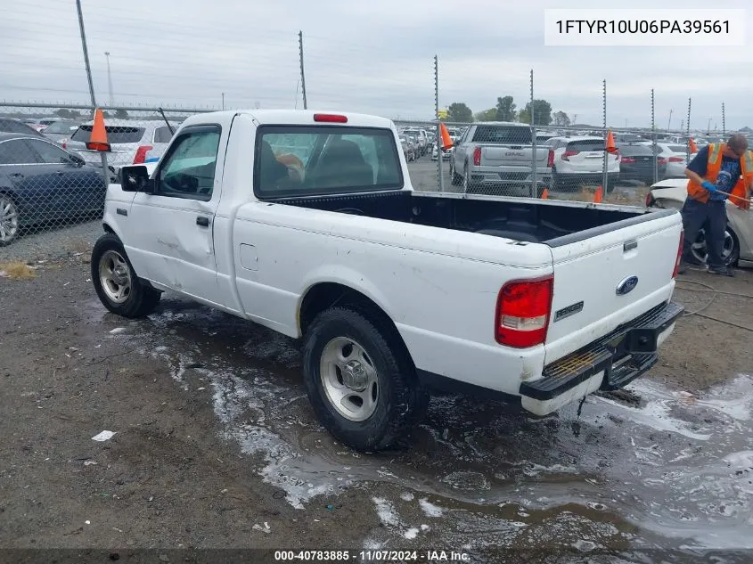 2006 Ford Ranger Sport/Stx/Xl/Xlt VIN: 1FTYR10U06PA39561 Lot: 40783885