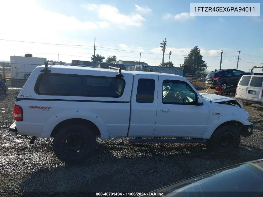 2006 Ford Ranger Fx4 Level Ii/Fx4 Off-Road/Sport/Xlt VIN: 1FTZR45EX6PA94011 Lot: 40791494