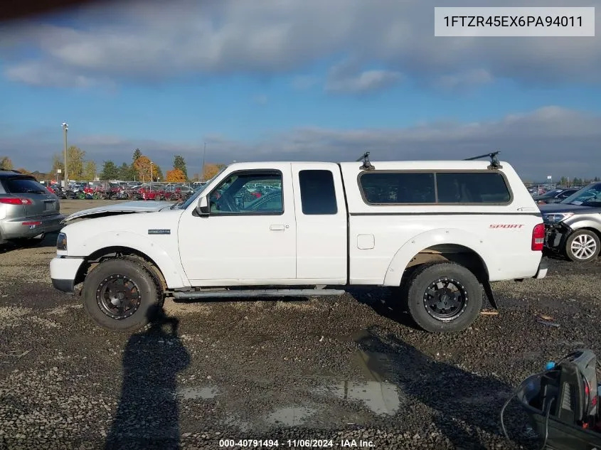 2006 Ford Ranger Fx4 Level Ii/Fx4 Off-Road/Sport/Xlt VIN: 1FTZR45EX6PA94011 Lot: 40791494