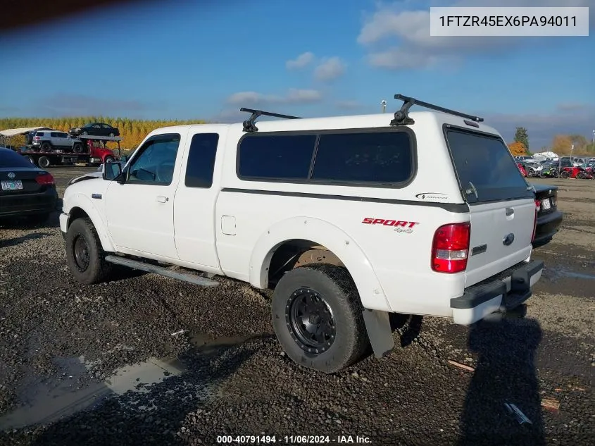 2006 Ford Ranger Fx4 Level Ii/Fx4 Off-Road/Sport/Xlt VIN: 1FTZR45EX6PA94011 Lot: 40791494