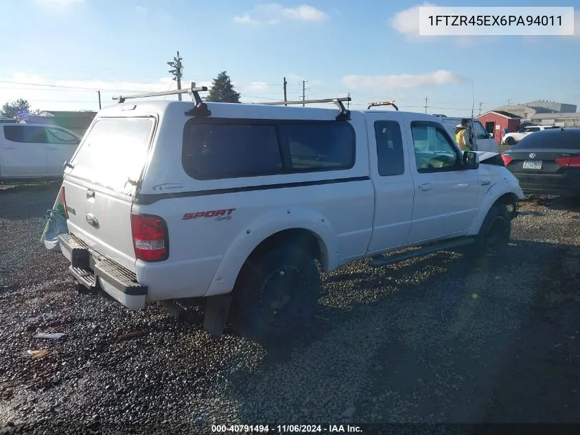 2006 Ford Ranger Fx4 Level Ii/Fx4 Off-Road/Sport/Xlt VIN: 1FTZR45EX6PA94011 Lot: 40791494