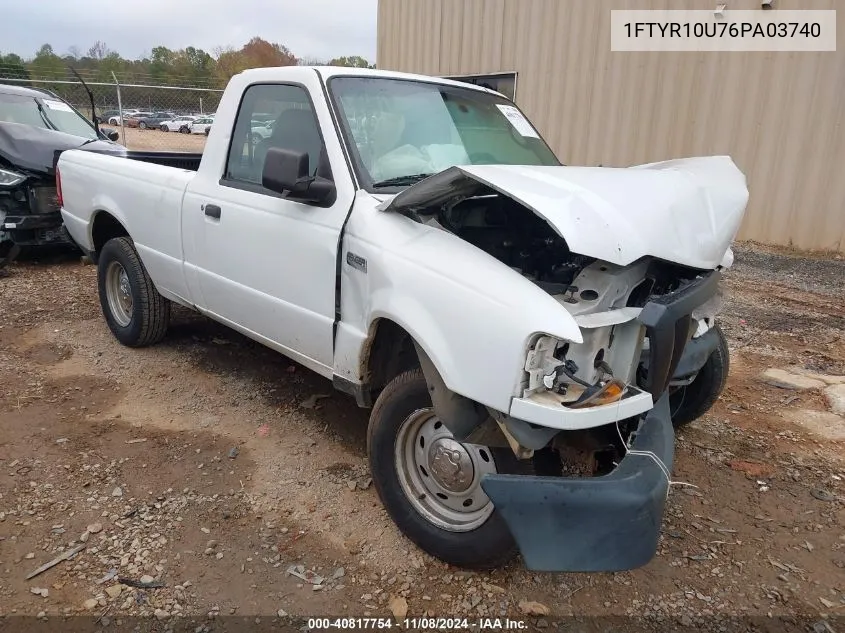 2006 Ford Ranger Sport/Stx/Xl/Xlt VIN: 1FTYR10U76PA03740 Lot: 40817754