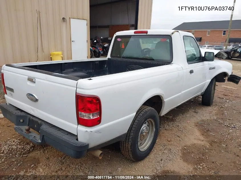 2006 Ford Ranger Sport/Stx/Xl/Xlt VIN: 1FTYR10U76PA03740 Lot: 40817754