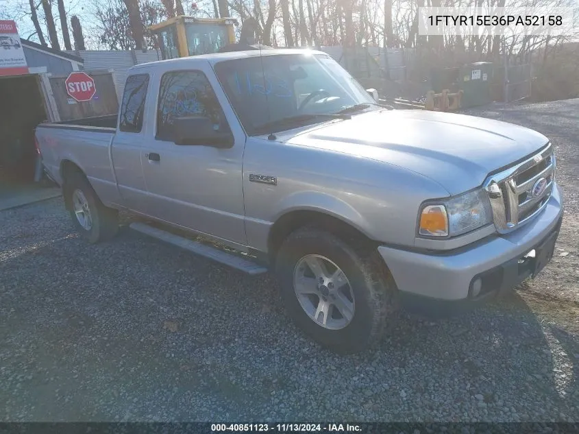 1FTYR15E36PA52158 2006 Ford Ranger Fx4 Off-Road/Sport/Xl/Xlt