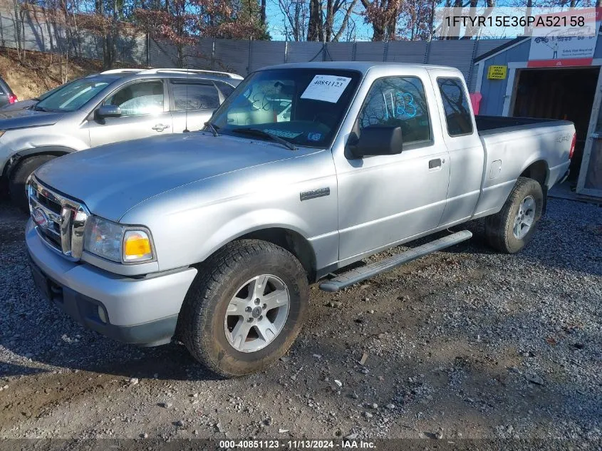 1FTYR15E36PA52158 2006 Ford Ranger Fx4 Off-Road/Sport/Xl/Xlt