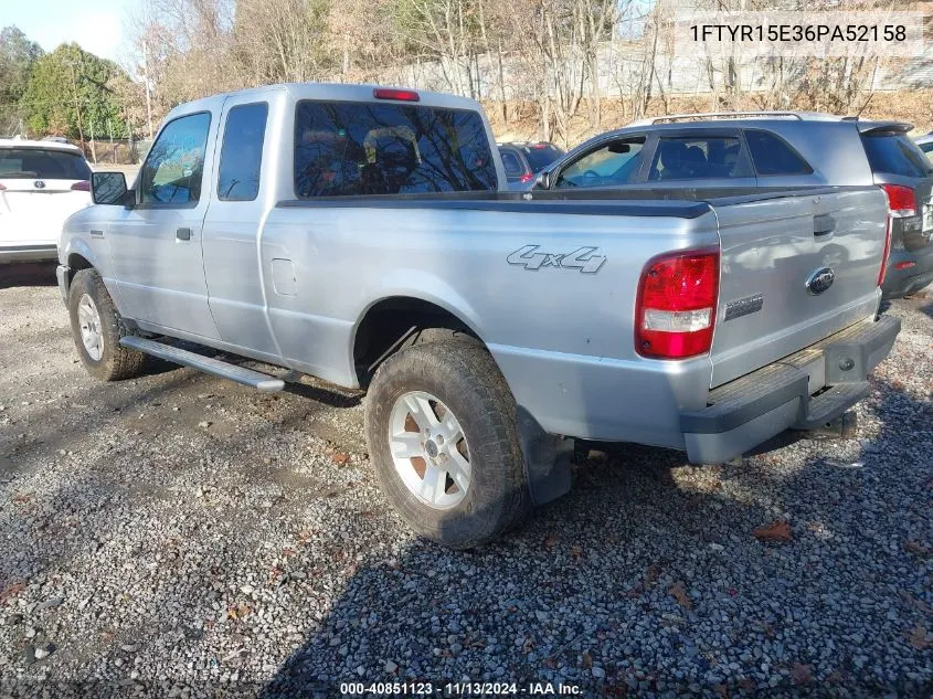 1FTYR15E36PA52158 2006 Ford Ranger Fx4 Off-Road/Sport/Xl/Xlt