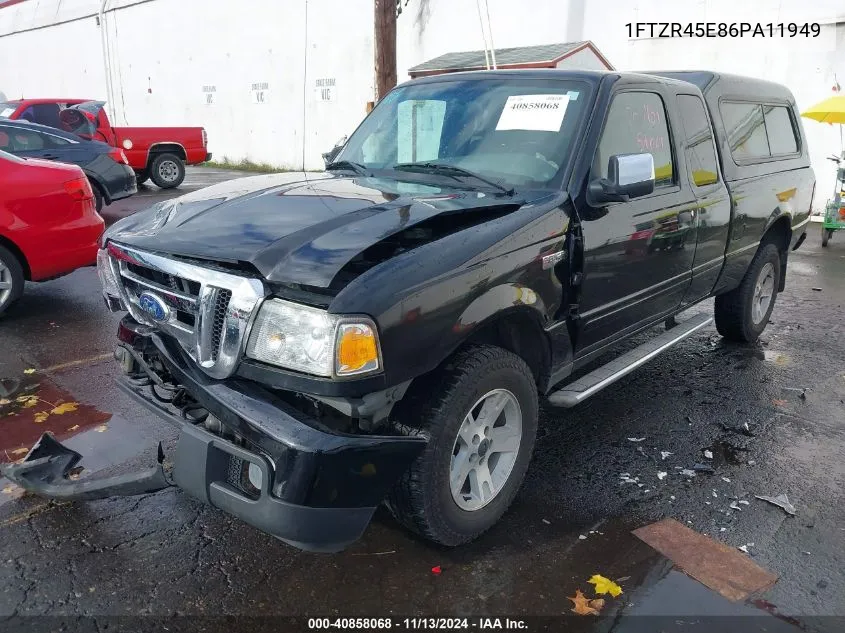 2006 Ford Ranger Fx4 Level Ii/Fx4 Off-Road/Sport/Xlt VIN: 1FTZR45E86PA11949 Lot: 40858068