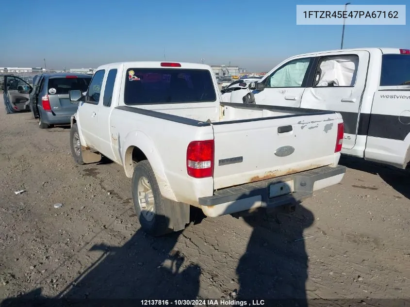 2007 Ford Ranger Super Cab VIN: 1FTZR45E47PA67162 Lot: 12137816