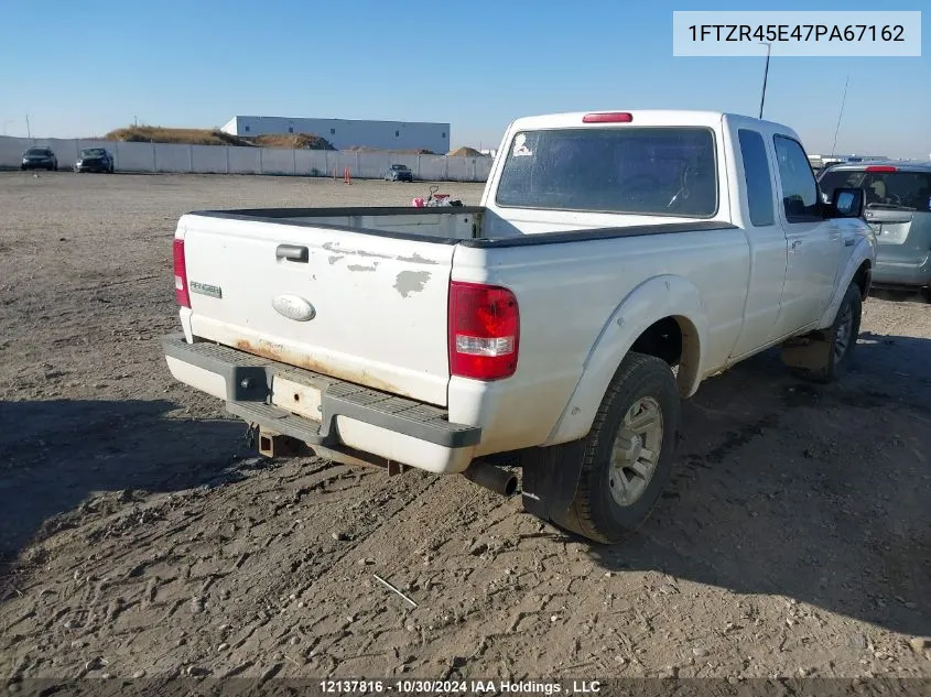 2007 Ford Ranger Super Cab VIN: 1FTZR45E47PA67162 Lot: 12137816