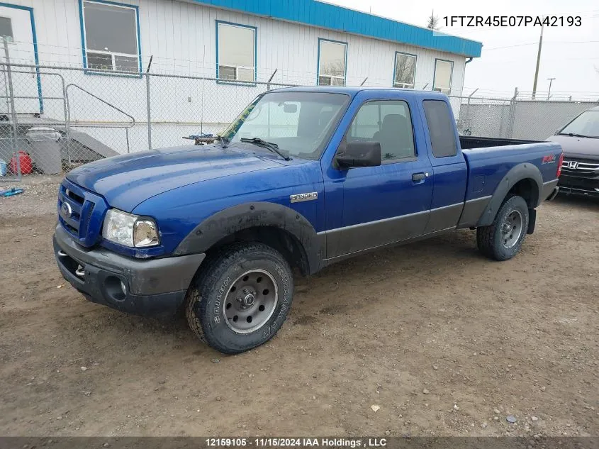 2007 Ford Ranger Super Cab VIN: 1FTZR45E07PA42193 Lot: 12159105