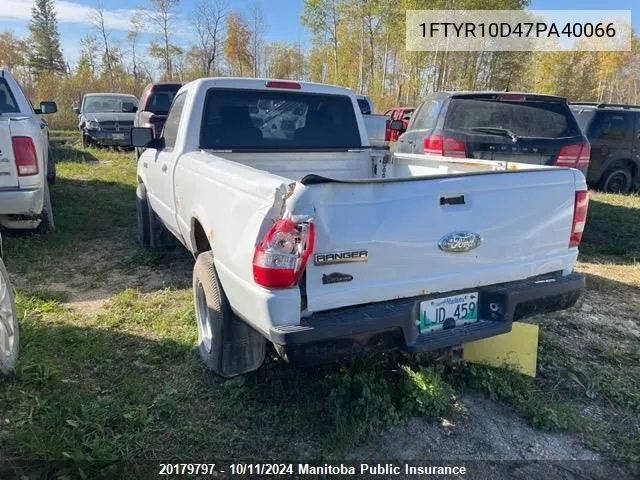 2007 Ford Ranger VIN: 1FTYR10D47PA40066 Lot: 20179797