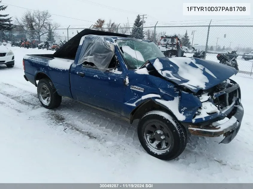 2007 Ford Ranger VIN: 1FTYR10D37PA81708 Lot: 30049287