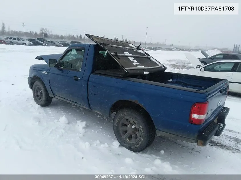 2007 Ford Ranger VIN: 1FTYR10D37PA81708 Lot: 30049287