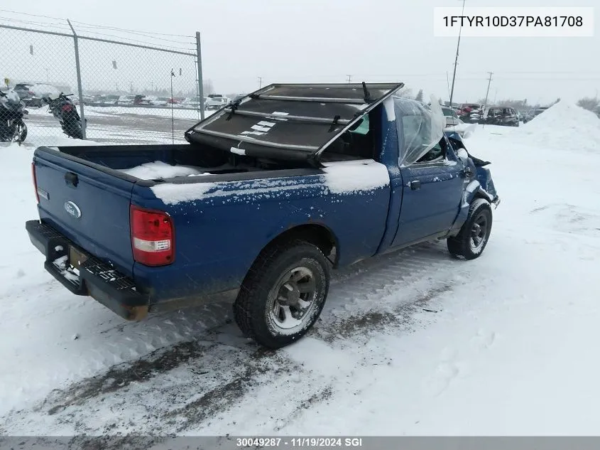 2007 Ford Ranger VIN: 1FTYR10D37PA81708 Lot: 30049287