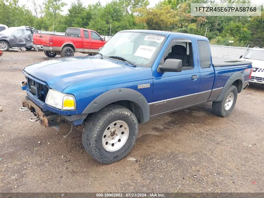 2007 Ford Ranger Fx4 Level Ii/Fx4 Off-Road/Sport/Xlt VIN: 1FTZR45E67PA58768 Lot: 39902952