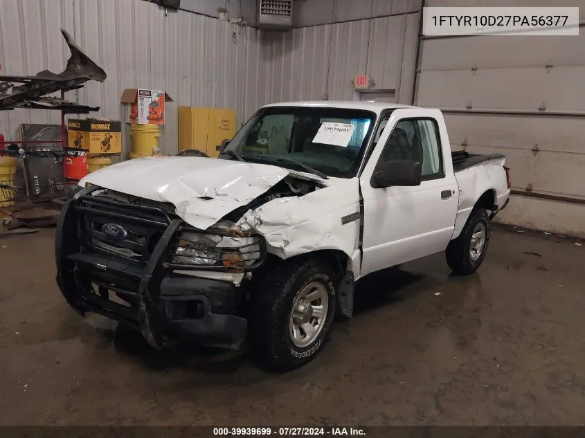 2007 Ford Ranger Stx/Xl/Xlt VIN: 1FTYR10D27PA56377 Lot: 39939699