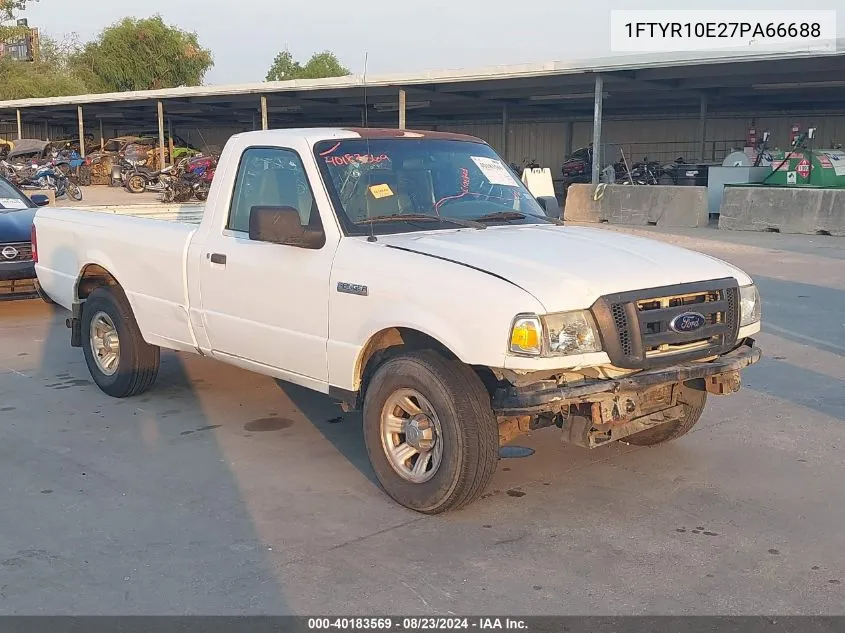 2007 Ford Ranger Xl/Xlt VIN: 1FTYR10E27PA66688 Lot: 40183569