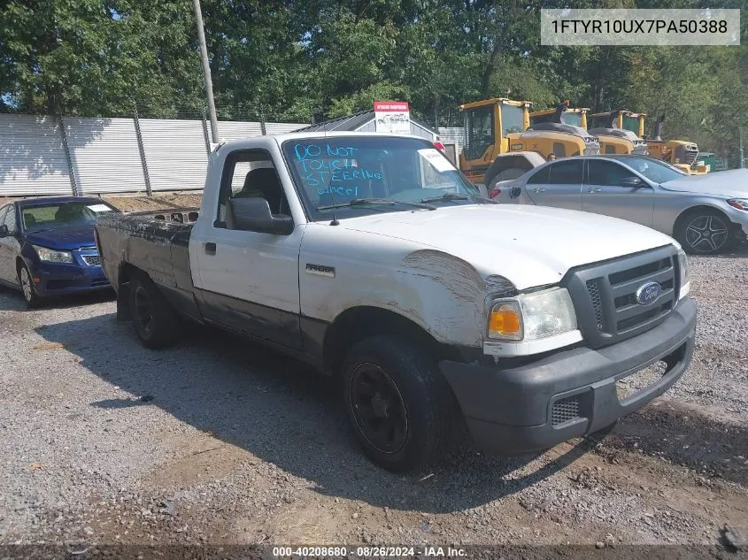 2007 Ford Ranger Sport/Stx/Xl/Xlt VIN: 1FTYR10UX7PA50388 Lot: 40208680