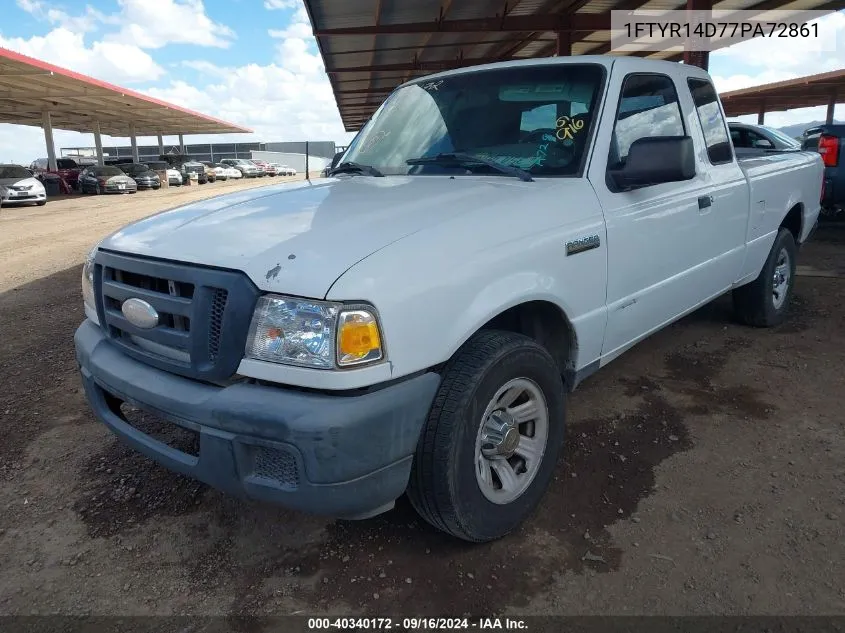 2007 Ford Ranger Stx/Xl/Xlt VIN: 1FTYR14D77PA72861 Lot: 40340172