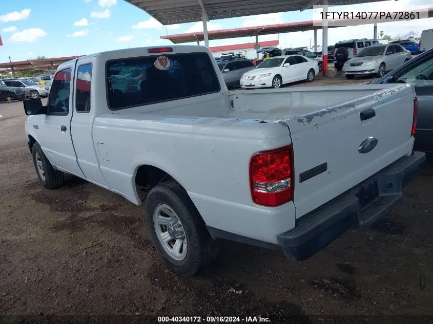 2007 Ford Ranger Stx/Xl/Xlt VIN: 1FTYR14D77PA72861 Lot: 40340172