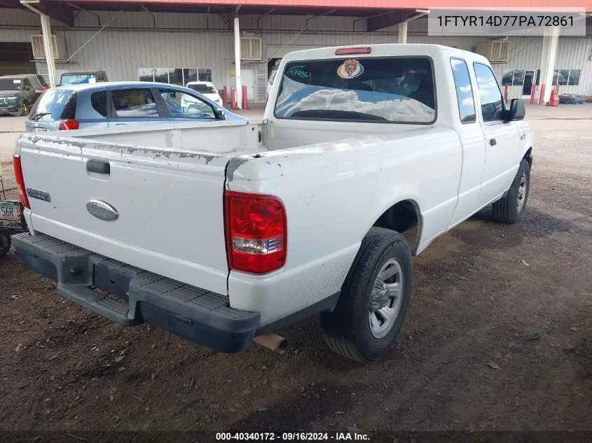 2007 Ford Ranger Stx/Xl/Xlt VIN: 1FTYR14D77PA72861 Lot: 40340172