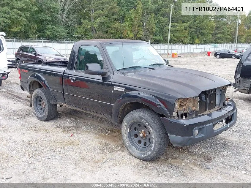 2007 Ford Ranger Sport/Stx/Xl/Xlt VIN: 1FTYR10U27PA64401 Lot: 40353455