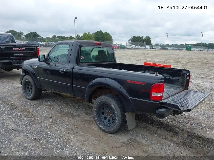 1FTYR10U27PA64401 2007 Ford Ranger Sport/Stx/Xl/Xlt