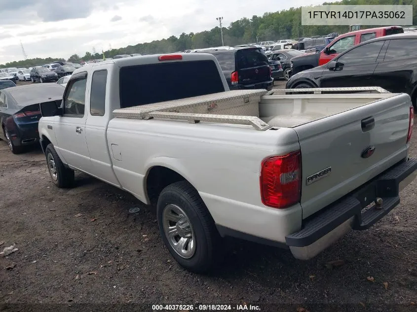 2007 Ford Ranger Stx/Xl/Xlt VIN: 1FTYR14D17PA35062 Lot: 40375226