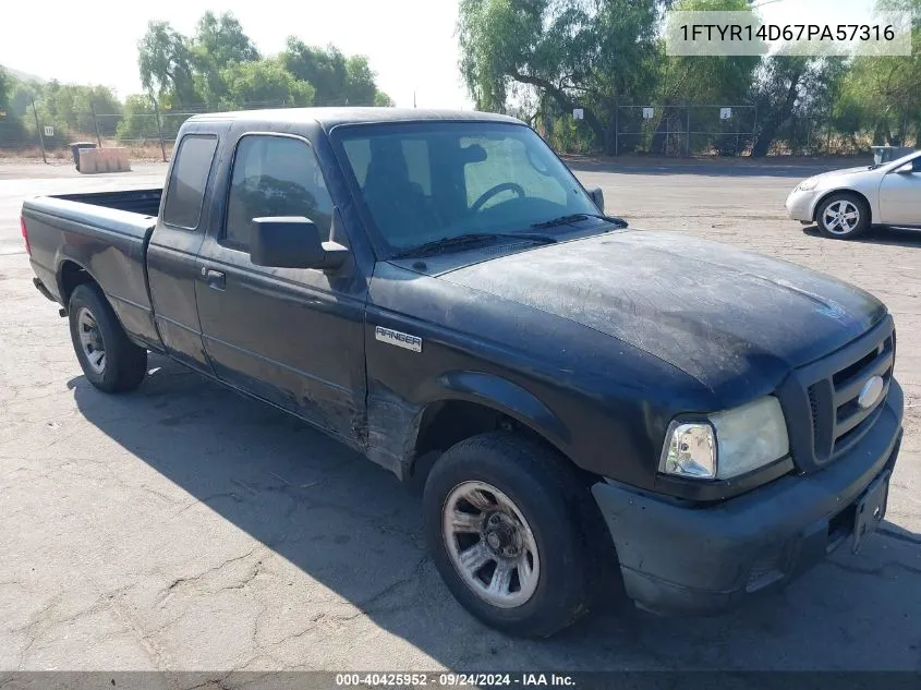 1FTYR14D67PA57316 2007 Ford Ranger Stx/Xl/Xlt