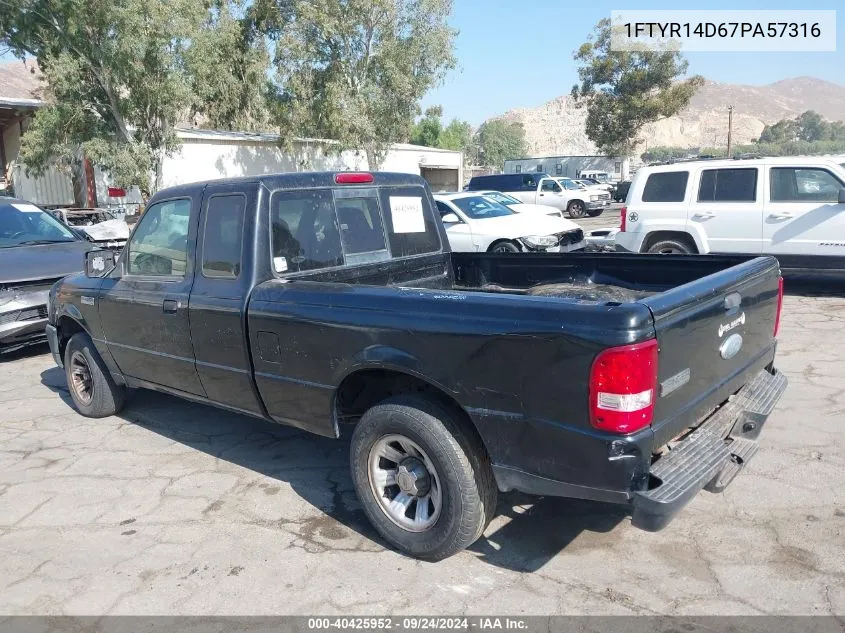 1FTYR14D67PA57316 2007 Ford Ranger Stx/Xl/Xlt