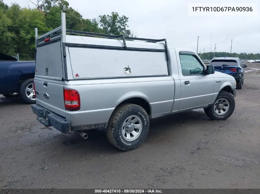 2007 Ford Ranger VIN: 1FTYR10D67PA90936 Lot: 40427410