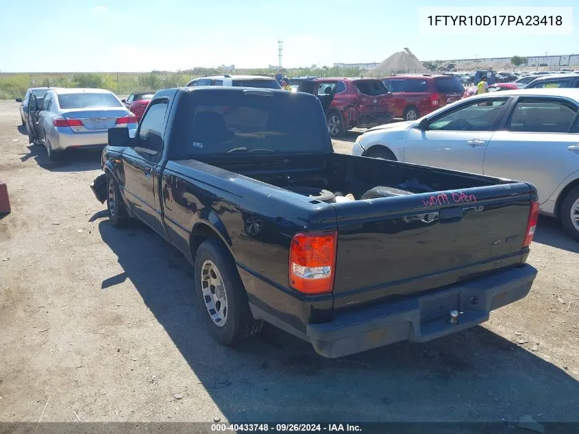 2007 Ford Ranger VIN: 1FTYR10D17PA23418 Lot: 40433748