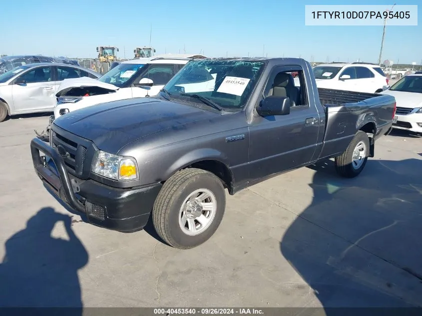 2007 Ford Ranger Stx/Xl/Xlt VIN: 1FTYR10D07PA95405 Lot: 40453540