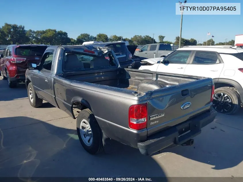 2007 Ford Ranger Stx/Xl/Xlt VIN: 1FTYR10D07PA95405 Lot: 40453540