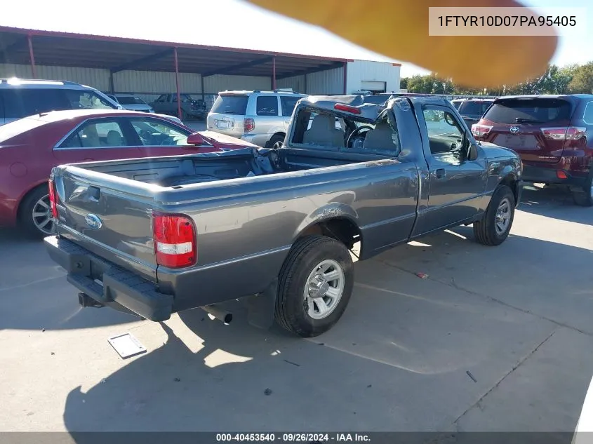 2007 Ford Ranger Stx/Xl/Xlt VIN: 1FTYR10D07PA95405 Lot: 40453540