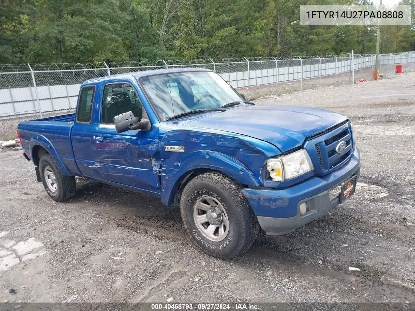 2007 Ford Ranger Sport/Stx/Xl/Xlt VIN: 1FTYR14U27PA08808 Lot: 40458793