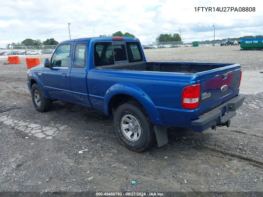 2007 Ford Ranger Sport/Stx/Xl/Xlt VIN: 1FTYR14U27PA08808 Lot: 40458793