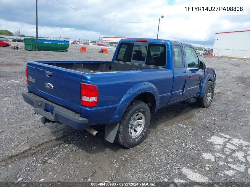 2007 Ford Ranger Sport/Stx/Xl/Xlt VIN: 1FTYR14U27PA08808 Lot: 40458793